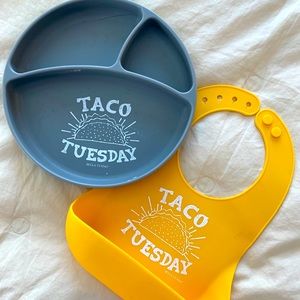 Bella Tunno Wonder Plate & Bib “Taco Tuesday”